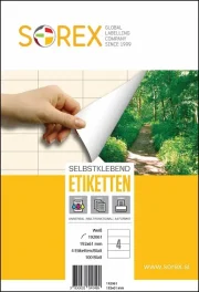 Etikete laser/inkjet/copy 192,0x61,0 za široke registratore Sorex 100/1