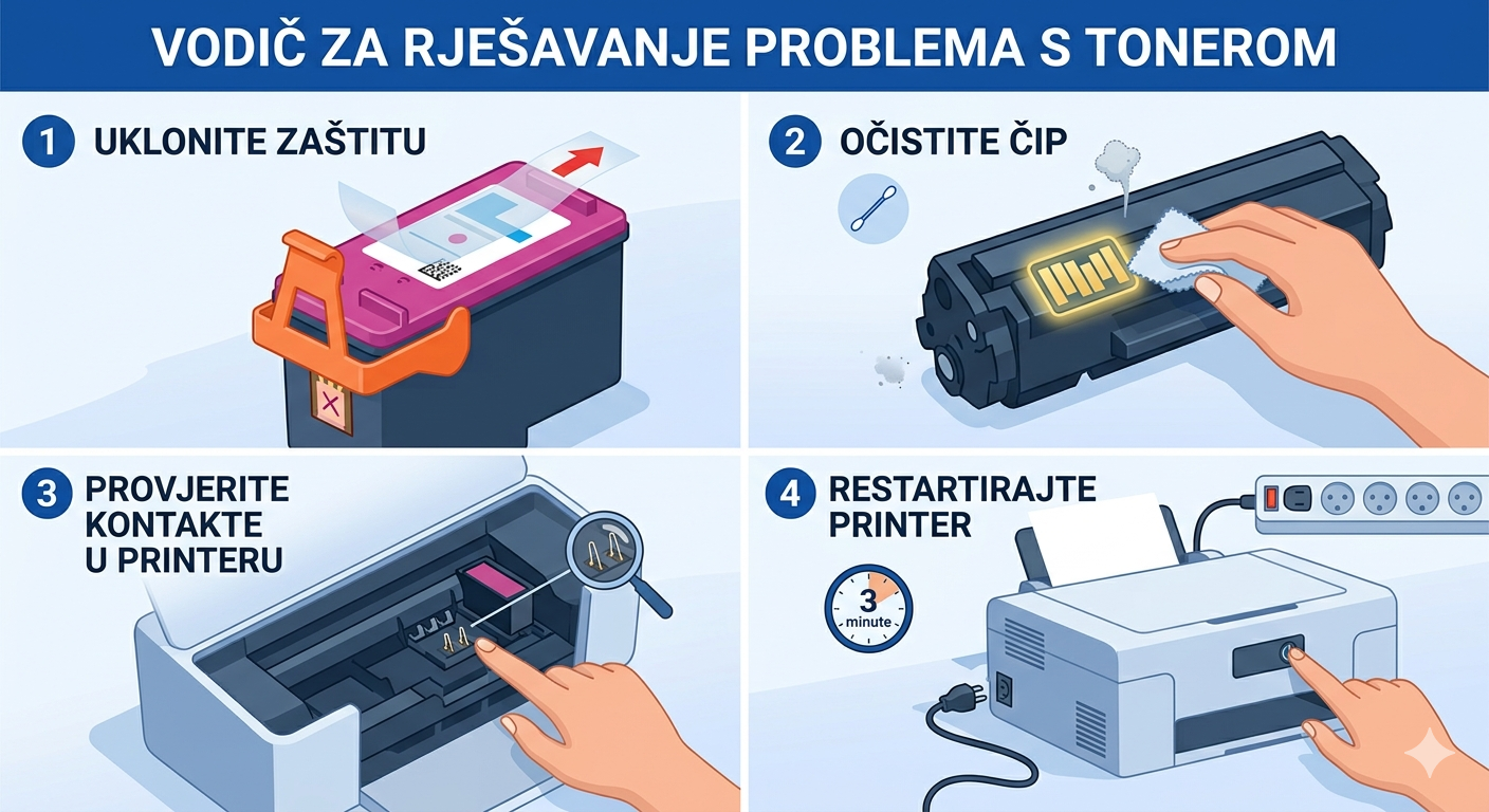 Printer ne prepoznaje toner ili boju – što učiniti? Printer ne prepoznaje toner ili boju nakon zamjene
